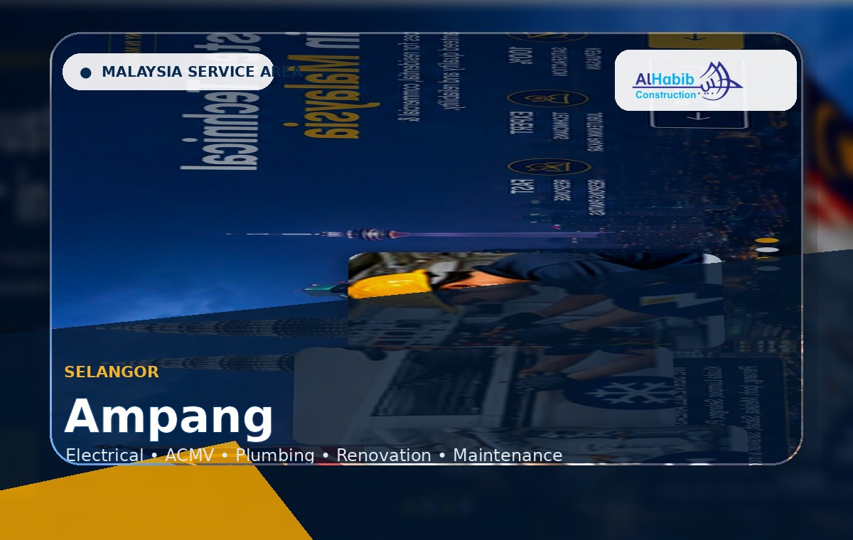 3D service-area visual for Ampang, Malaysia